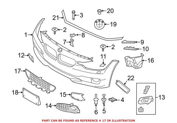 BMW Grille - Front Lower 51118054503